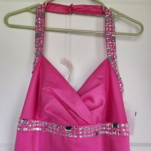 Nwt Gorgeous Hot Pink Roberta Prom Dress, Size 11/12, Beaded, Lined